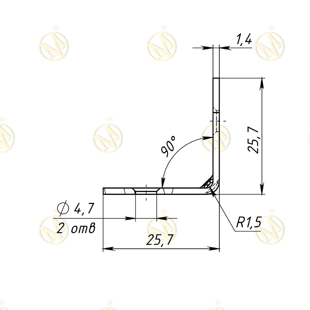КРОНШТЕЙН МК 25*25 (1000 шт.) — изображение 5